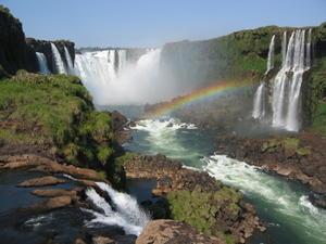 Rainbow over Iguazú Falls