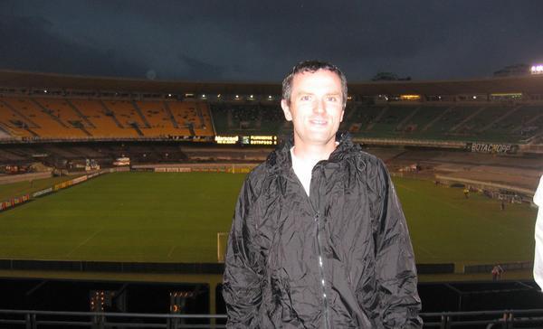 Getting a bit wet at the Maracanã stadium