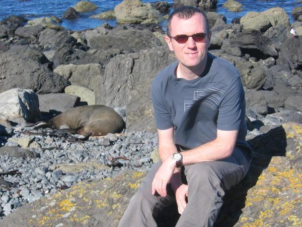 With a seal at Cape Palliser
