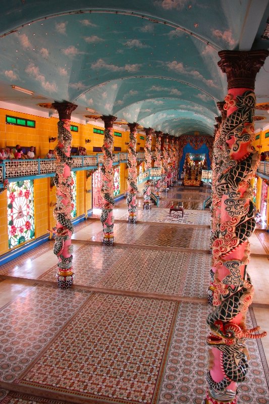 Inside Cao Dai Great Temple