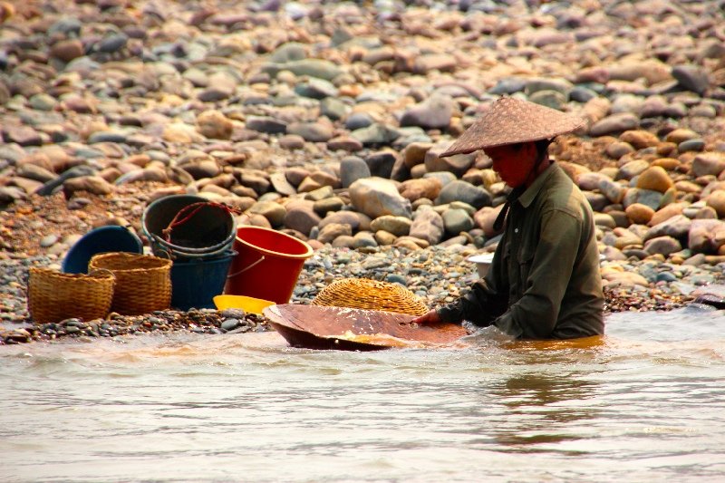 Mekong River - gold panning