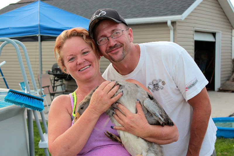 Jessica & Roy with one of their ducks