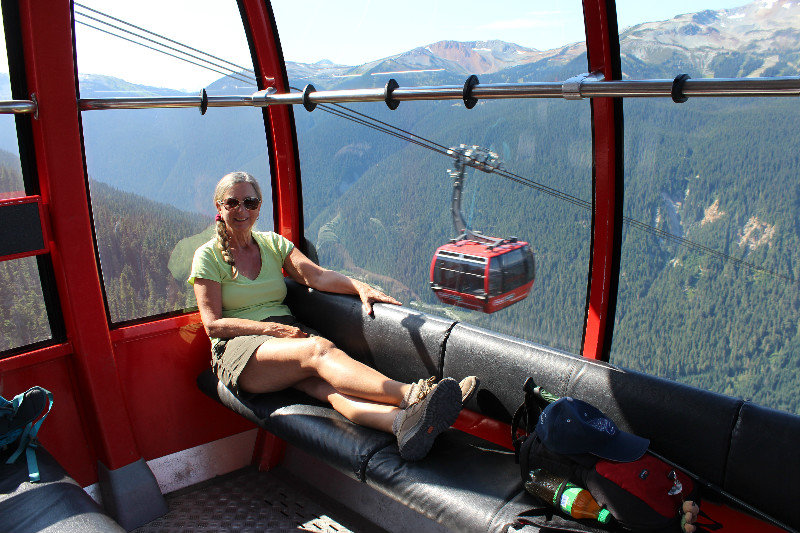 Relaxing on Peak to Peak Gondola