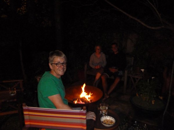 around the fire at hazels