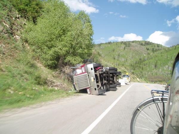 hazard of mountain driving (ps the driver was ok)