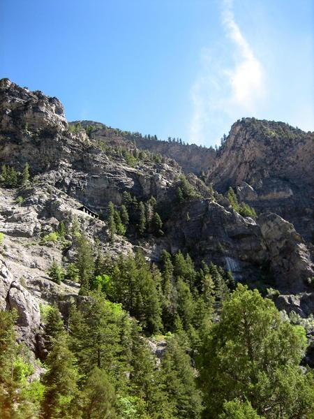 that structure WAY up top is the entrance to the cave