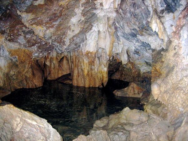 pool of water in the cave