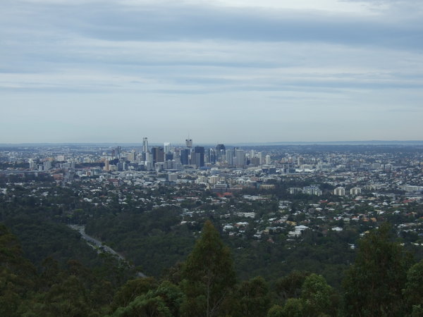 View over the city of Brisbane