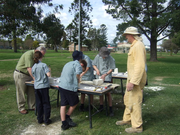 More local school children learning the art of sculpting