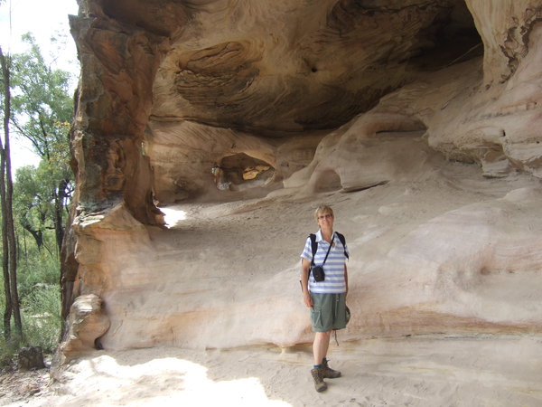 The sandstone patterns in the caves were lovely