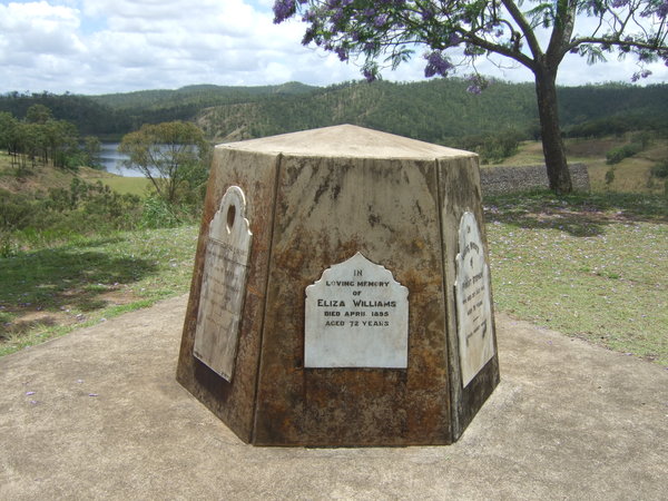 Head stones moved from the area flooded for the reservoir