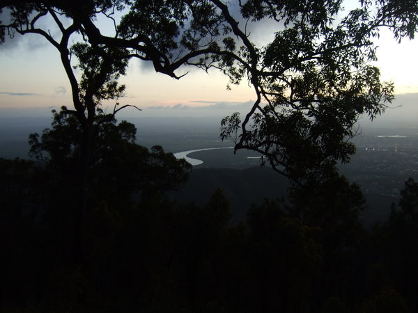 Looking down on Fitroy River at dusk