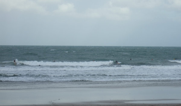 Plenty of surfers looking for the perfect wave