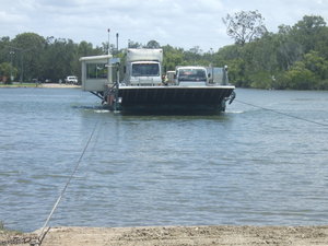 Cable ferry crossing the River Noosa