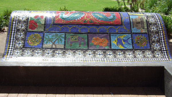 This mosaic symbolises hospitality and a gathering of people