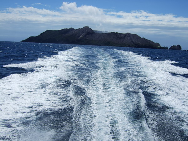 Great view as we speed away from White Island