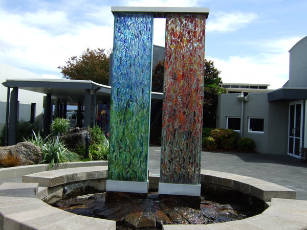 Colourful fountain in Taupo