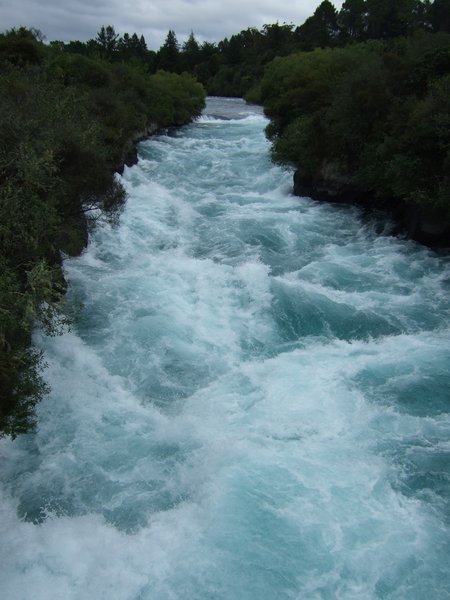 The Waikato River at Huka Falls