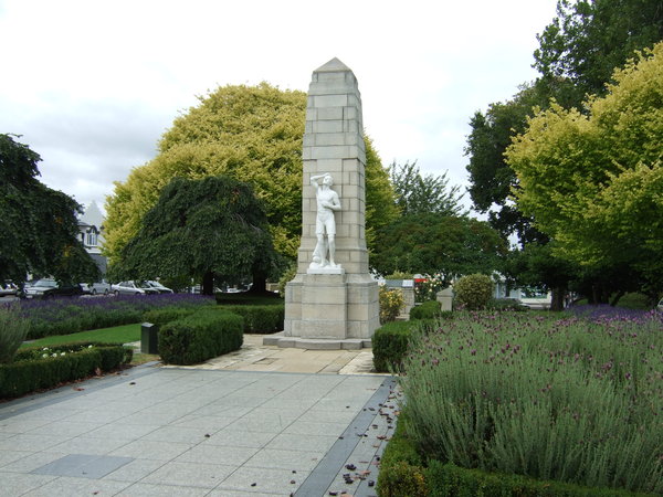 War Memorial in a garden of lavender