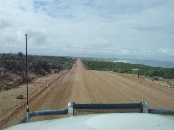 Long gravel road ahead