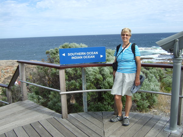 Standing at the point where two great oceans meet