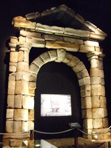 Archway constructed from stone found on Batavia