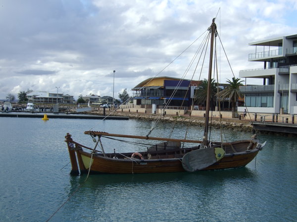 Replica of the long boat used by survivors of the Batavia