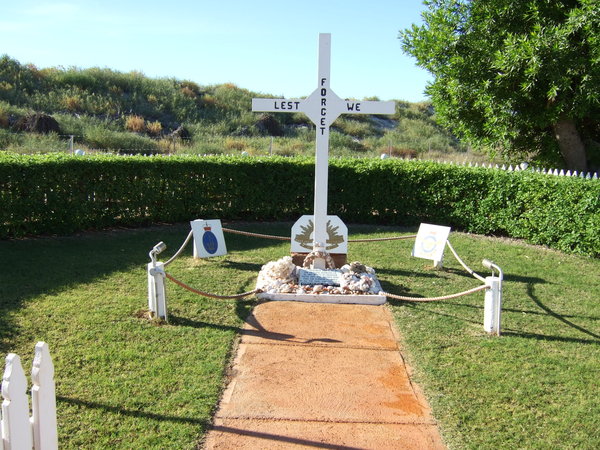 Touching memorial on the caravan park