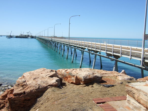 Long jetty at the port area of Broome