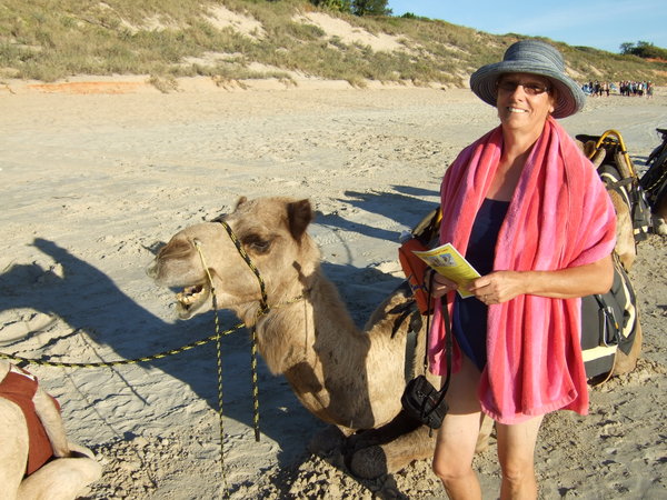 After our swim, a stroll to check out the camel teams