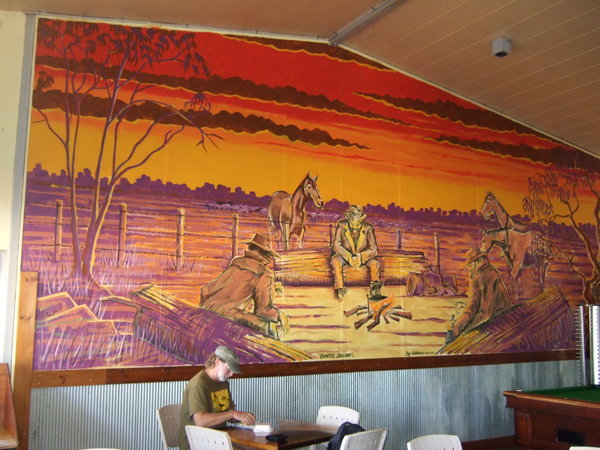 Great painting in the cafe area