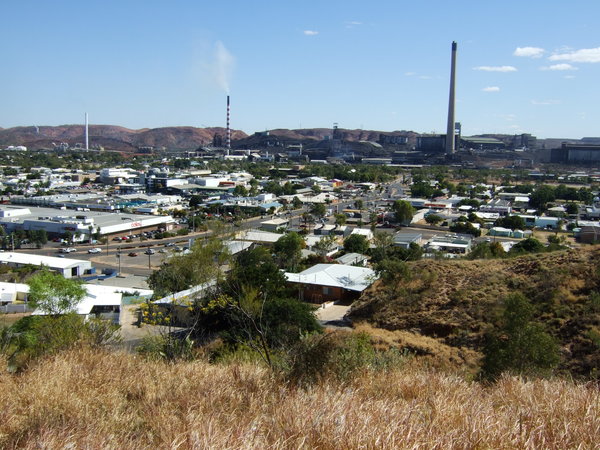 The mine dominates but it is the main reason for the town's existence