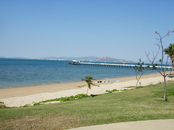 Picnic Bay and the jetty that was damaged by Cyclone Yasi
