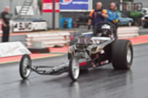 Sarah competing in the Pro-ET class at Santa Pod Raceway