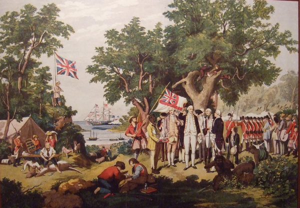 Captain Cook taking possession of the Australian continent