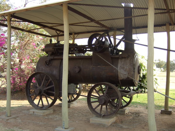 One of the old steam engines used at the time