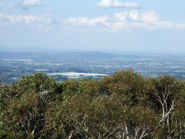 View from the summit of Mount Canobolas looking towards the city