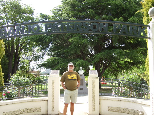 At the entrance to Banjo Paterson Park