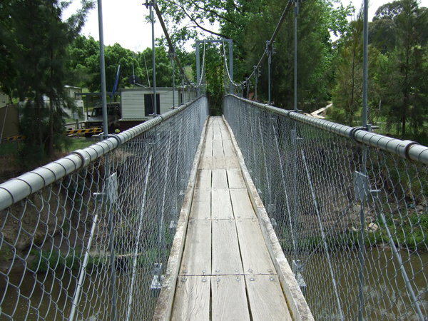 The Swinging Bridge in Adelong (it didn't feel too safe!)