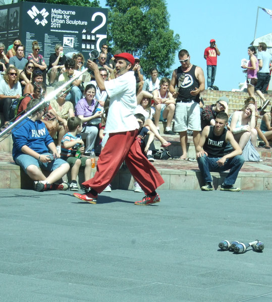 A very popular street entertainer 