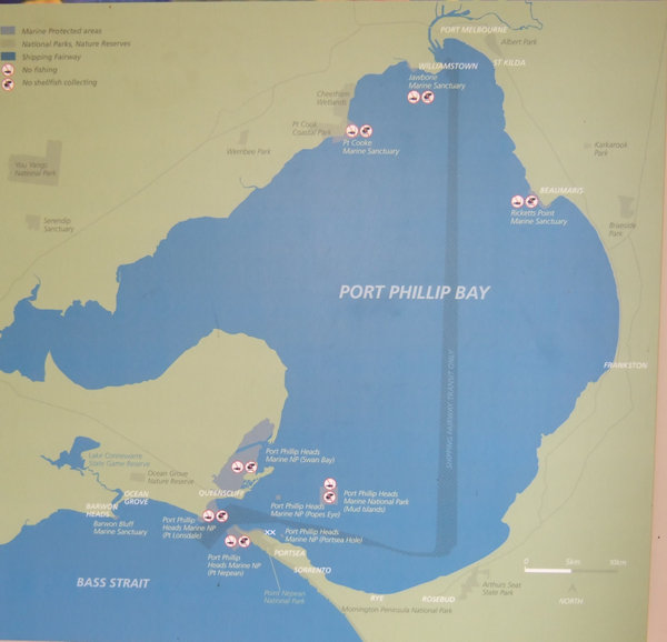 The huge area of Port Phillip Bay