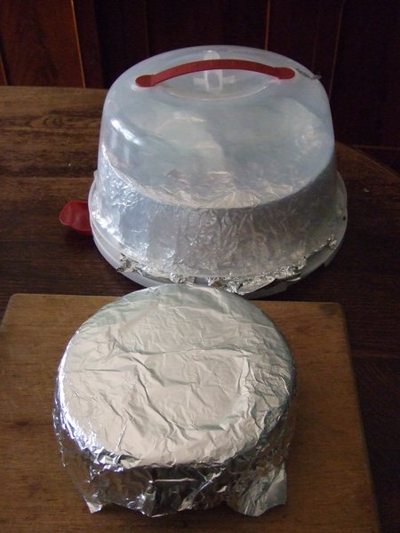 Safely wrapped - the two important cakes