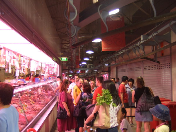 There was chaos in the meat section of the market