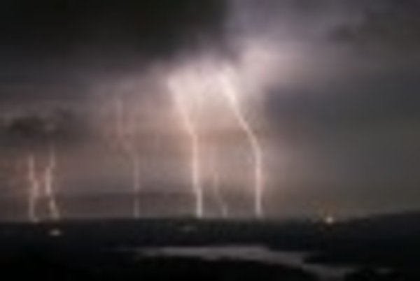 Another press photo - this time of some of the lightning storm that raged across the city for hours