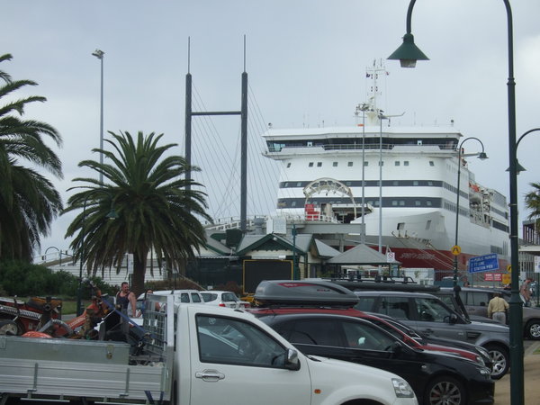 The ferry 'Spirit of Tasmania' awaits us