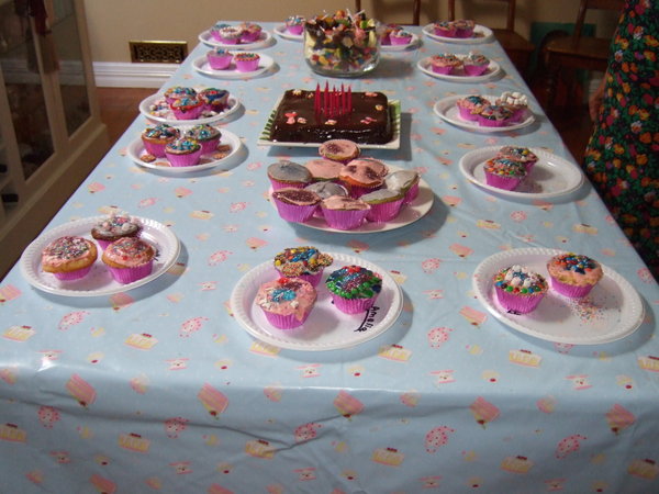 Beautiful array of cakes for Charlotte's birthday