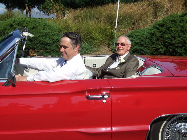 David was chauffeured to Yering Station in this superb vintage car by Grant