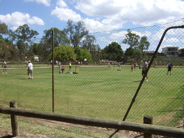 Tennis in the park - a popular pastime for Wangaratta folk