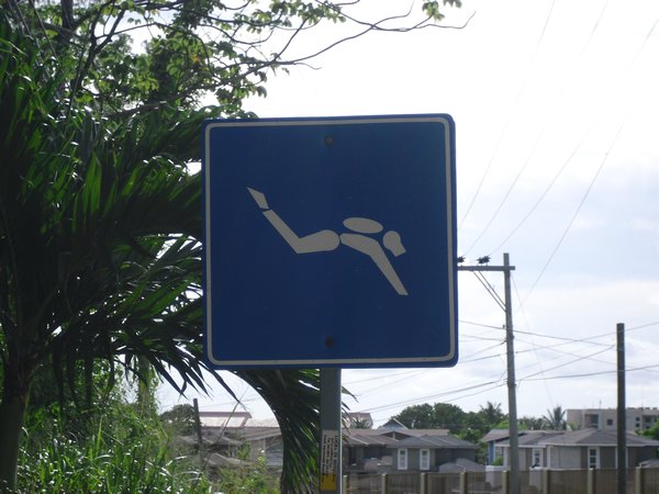 Road sign.