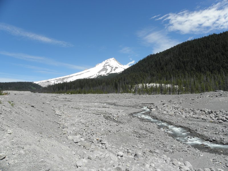 White River with Mt Hood 